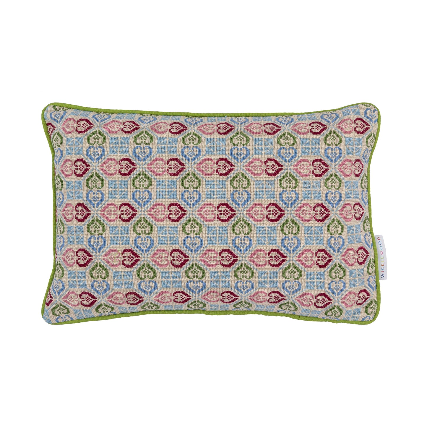 Sabbara Hearts Blue Green Pink Oblong