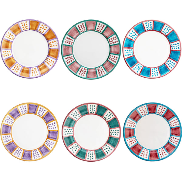 Sunbeam Dinner Plates Set of 6 Multicoloured