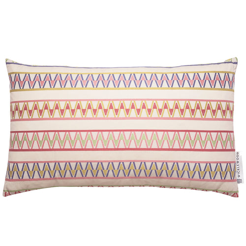 Palopo Pink Multi Oversized Oblong Cushion - Blue Back