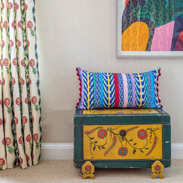 glori handwoven multicoloured cushion