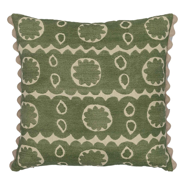 Osborne Green Oversized Square Cushion