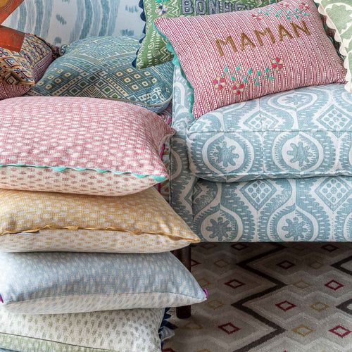 kemble dotted cushion red