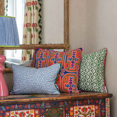 Small Medallion Forest Square Cushion