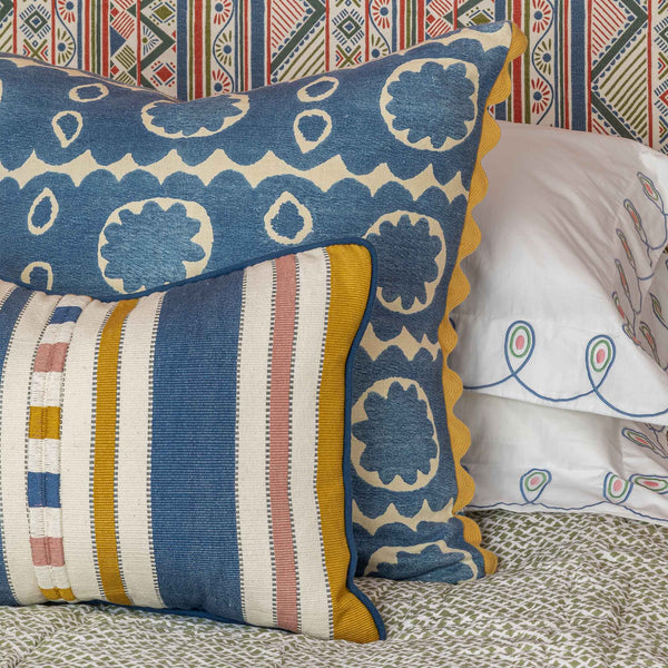 wicklewood striped multicoloured cushion