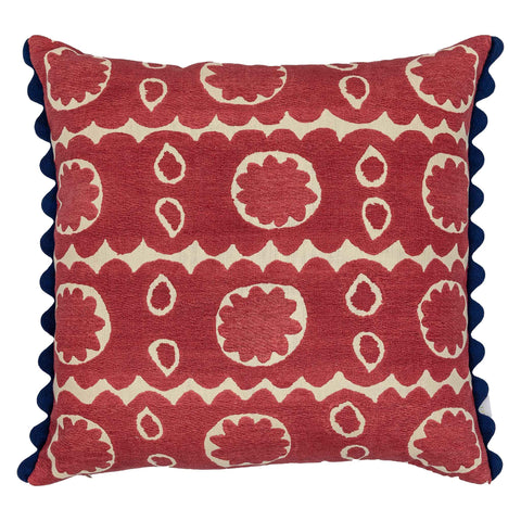 Osborne Red Oversized Square Cushion