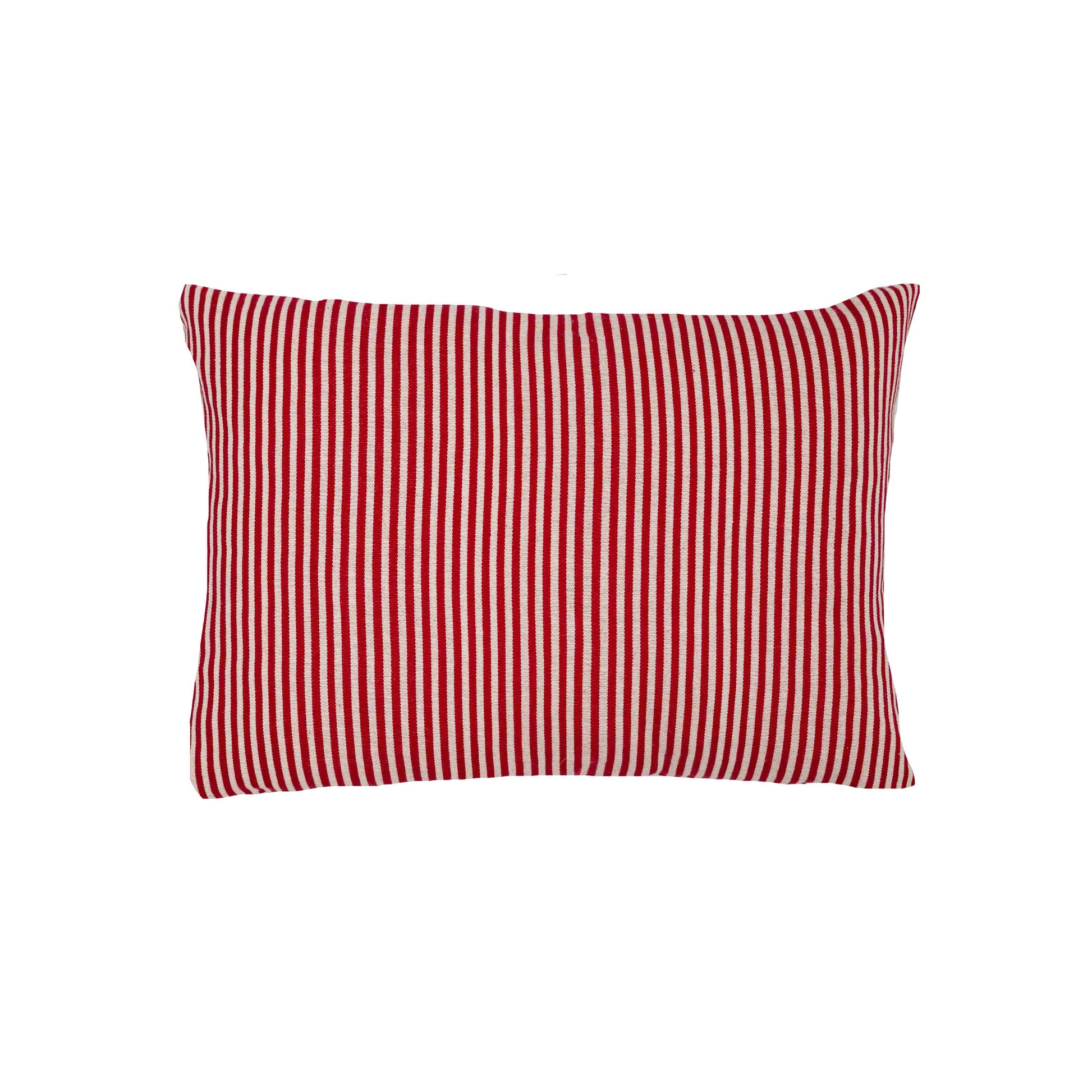 Striped floral motif Marcella Wicklewood oblong cushion red purple