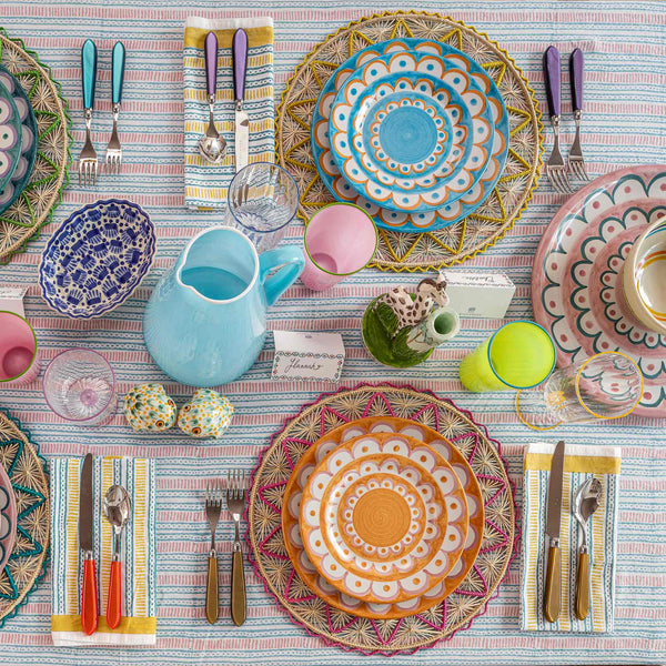 scallop multicoloured handpainted plates wicklewood